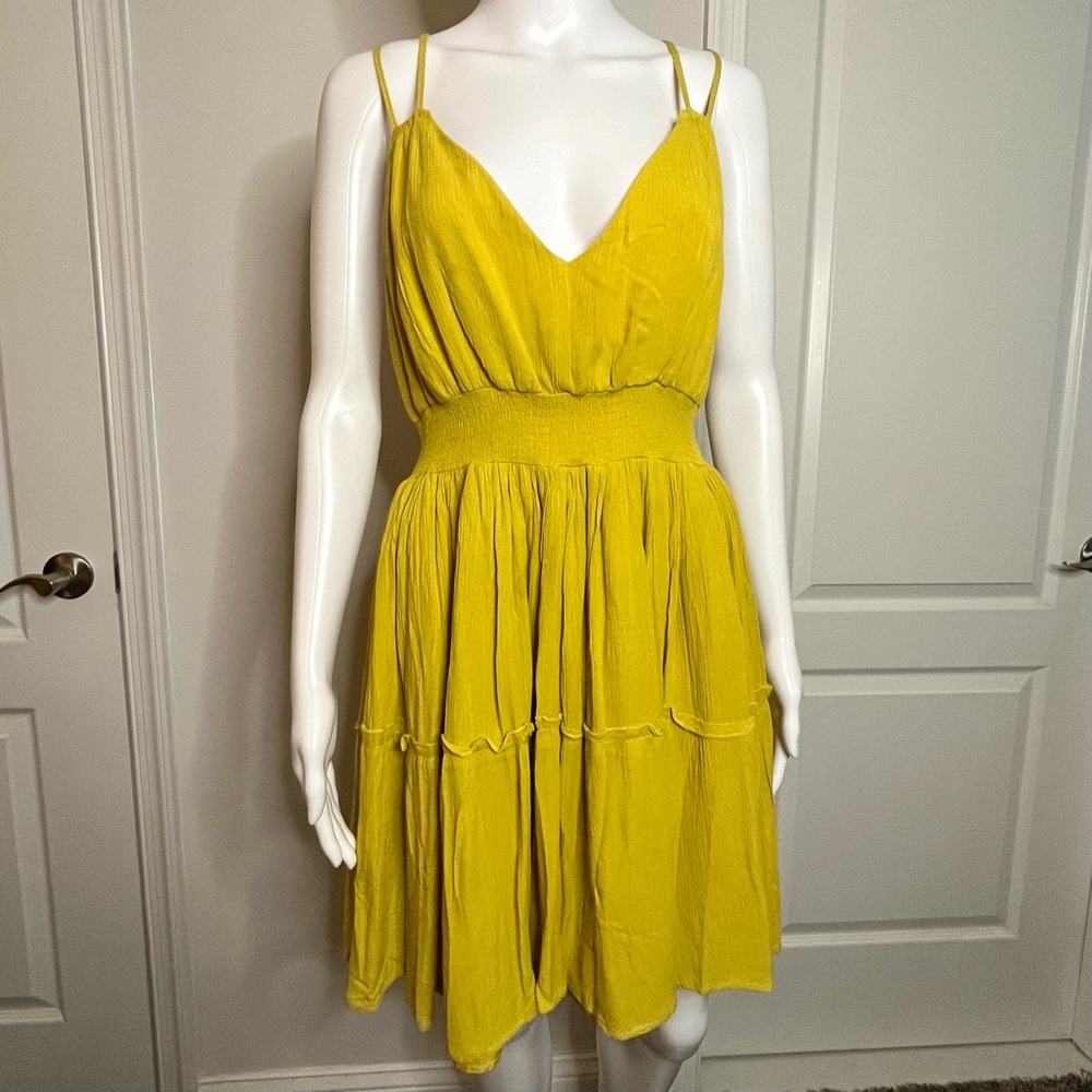 JACK by BB Dakota M Steve Madden Steal My Sunshine Tuscan Gold Dress EUC